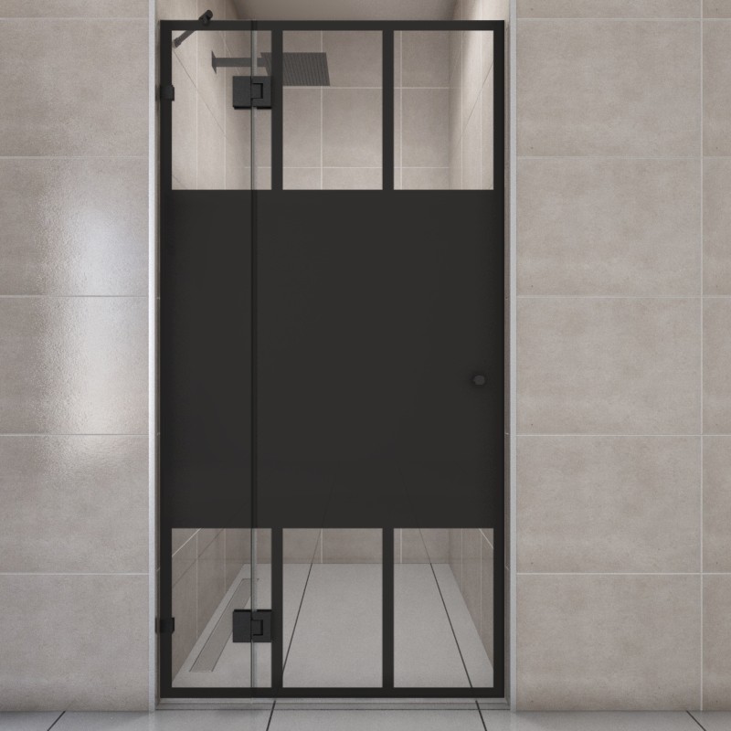 Duschtüren Escada-03 - Pendelband - Schwarz - Loft 4 Duschtüren Escada-03 - Pendelband - Schwarz - Loft 4