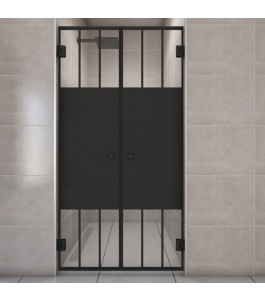 Duschtüren Escada-04 - Pendelband - Schwarz - Loft 4