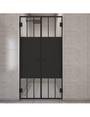 Duschtüren Escada-04 - Pendelband - Schwarz - Loft 4