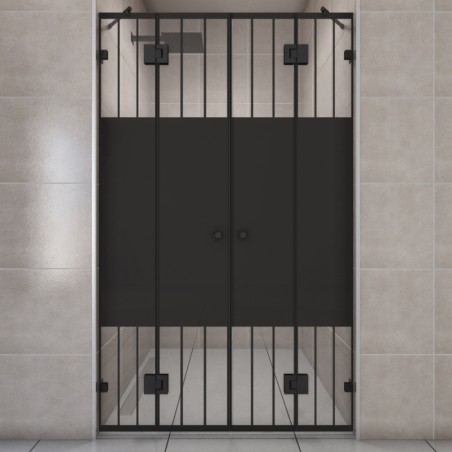 Duschtüren Escada-06 - Pendelband - Schwarz - Loft 4