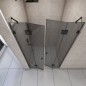 Duschtüren Escada-06 - Pendelband - Schwarz - Grauglas Duschtüren Escada-06 - Pendelband - Schwarz - Grauglas