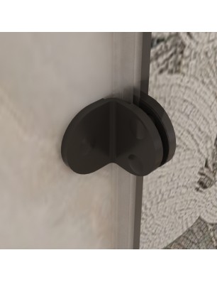 Eck-Duschkabine Regal 05-Aussenöffnend-Chrom-Klarglas