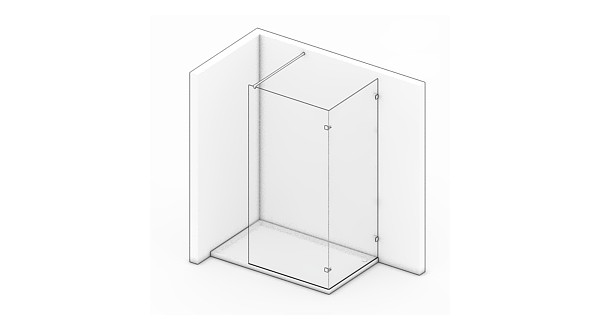 Glaswand Dusche Amora 5 : Maßanfertigung, schnelle Lieferung