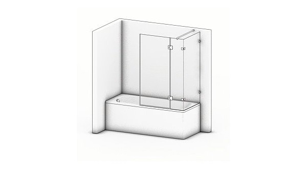 Duschabtrennung Badewanne Delta 04 : Modern und funktional