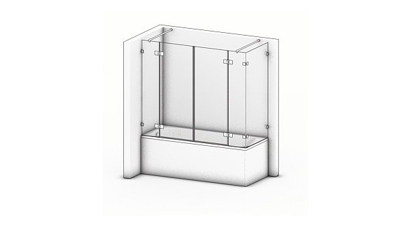 Duschabtrennung Badewanne Delta 06 : Modern und funktional