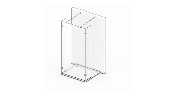 Duschglaswand Almada 10 : Maßanfertigung, schnelle Lieferung